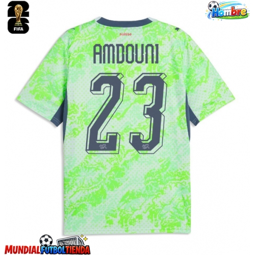 Camiseta Suiza Zeki Amdouni #23 Segunda Equipación Replica Mundial 2026 mangas cortas